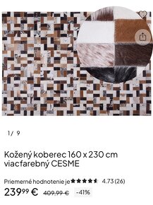 Kožený koberec ZĽAVA - 2
