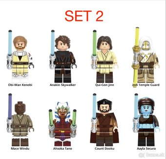 Rôzne figúrky Star Wars 4 (8ks) typ lego - nové - 2