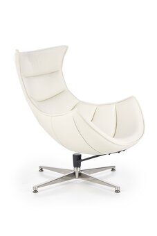 NOVÉ moderné relaxačné kreslo biele glamour prémiové - 2