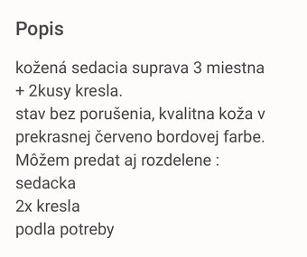 kožená sedacia súprava - 2