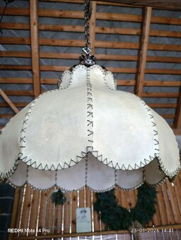 Plafónová lampa -koža - 2