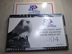 6x Strieborných proof sád "50 State" 2004-2009 - 2