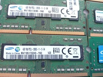 predám pamäte (ram) pre notebooky(sodimm) 4gb DDR3L 1,35V - 2