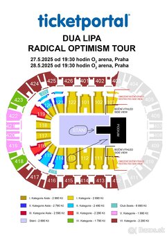 DUA LIPA 27.5. + 28.5.2025 (O2 arena Praha) - 2