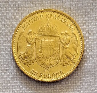 Uhorská 20 koruna FJI, 1913 kb, vzácny ročník, super stav - 2