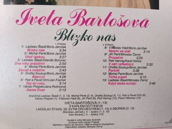 LP platňa Iveta Bartošová Blízko nás - 2
