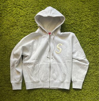 Supreme S Logo Zip Up Hooded Grey ⚪️ Size:M - 2