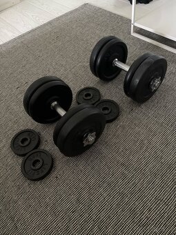 Činky + kotúče 2x 18kg - 2