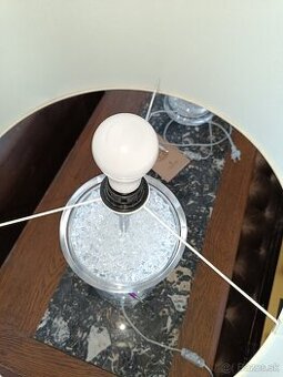 Luxusná nová nočná alebo stolová lampa zo skla a krištálu - 2