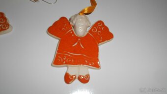 Keramická  ozdoba "anjel" - ručná práca - 2