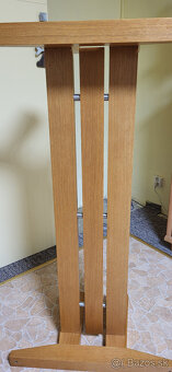 Konferenčný Stôl do obývačky- masív+sklo - 2