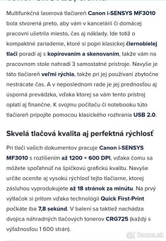 Multifunkčné zariadenie Canon, - 2