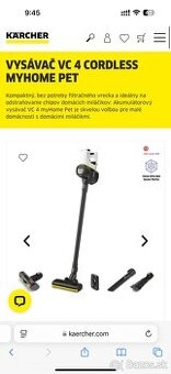 VYSÁVAČ KARCHER VC 4 CORDLESS MYHOME PET - 2