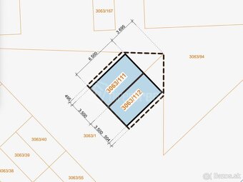 Stavebný pozemok určený na výstavbu dvoch garáží - 2