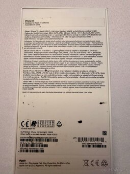 Predám iPhone 13 vo farbe Midnight 128 G - 2