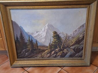 Starý obraz maľba na plátne - 2