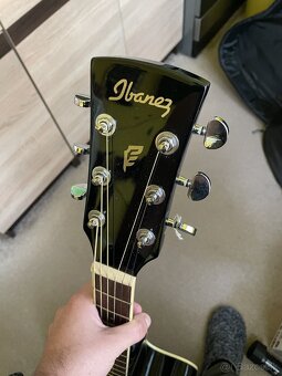 Ibanez Transparent Blue Sunburst Elektroakustická gitara - 2