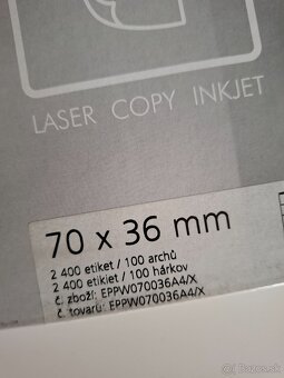 NOVÉ Print etikety 70x36 - 2
