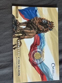Predám zlaté mince 1/25 oz Au , český lev - 2