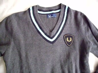 Fred Perry pánsky sveter tmavošedý L-M - 2