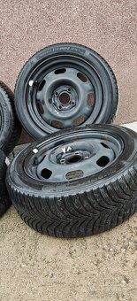 Plechové disky 4x100 a zimné Hankook 185/55 R14 - 2