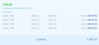 Calin 2.12.2025 Praha - 2