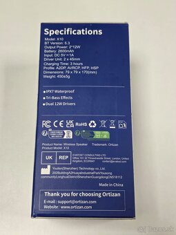 Bluetooth Reproduktor Ortizan X10 - 2