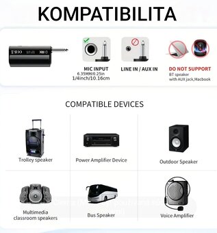 Bezdrôtové mikrofóny 8ks - 2
