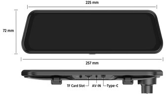 Autokamera v spätnom zrkadle 10" - 2