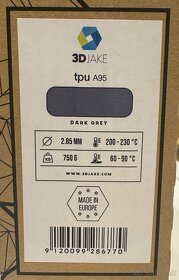 Filament 3DJake TPU A95 Dark Grey 750g - 2,85mm - 2