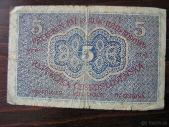 ČESKOSLOVENSKÁ BANKOVKA: 5-KORUNA -1919 - 2