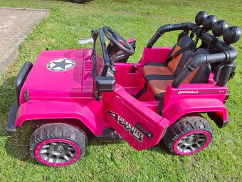 Elektrické autíčko pre deti Jeep BRD-7588 4x4, ružová farba - 2