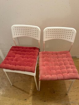 IKEA stoličky Adde 2x + podsedáky - 2