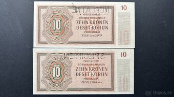 Bankovky Protektorát ČaM 10 Kć 1942 série Nb - 2