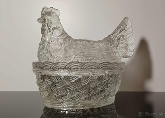 Dóza sliepočka hrubé sklo - 2