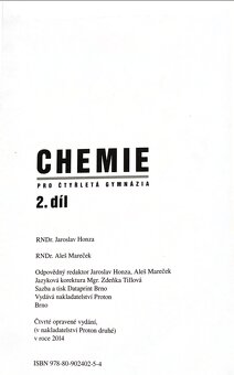 Kniha - Chemie pro čtyřletá gymnázia - 2.díl - 2
