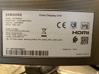 Predám prehnutý monitor Samsung 27" - 2