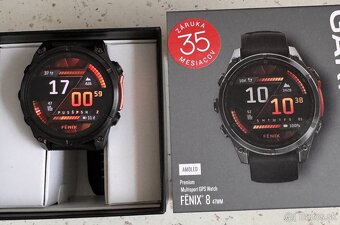 predám Garmin Fenix 8 47 mm AMOLED Slate Gray Steel/Black Ba - 2