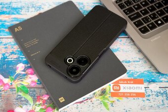 Puzdro s koženkovým vzorom pre Xiaomi / Redmi / Poco - 2