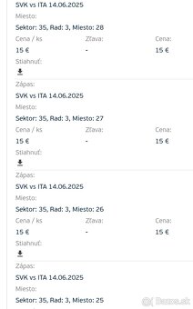 Slovensko Taliansko vstupenky me u21 futbal - 2