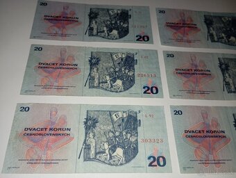 BANKOVKY 20 KČS 1970, SÉRIE L + H - 2