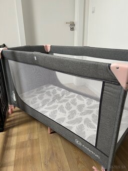 Cestovná postieľka KINDERKRAFT JOY šedoružová - 2
