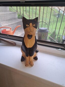 Drevená socha - mačka - 2