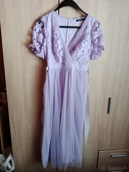 Fialkové dámske šaty - 2