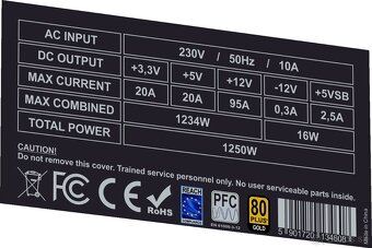 Výkonný PC zdroj 1.250 W - 2