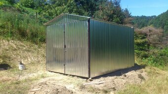 Plechová garáž 3x4 m – sedlová strecha - 2