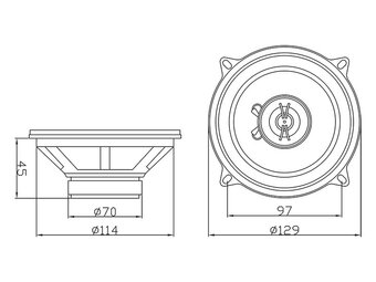 Reproduktor do auta 4Ohm, 30-602 13cm - 2