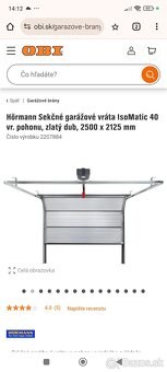Garážová brána s elektrickým pohonom - 2
