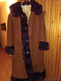 Pravý ovčí kožuch - retro, veľmi teplý - 2