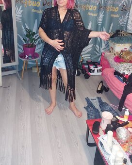 Pletená dlha vesta - 2